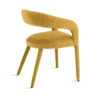 2 fauteuils rembourrés en tissu Bouclè avec structure recouverte - Domenica Viadurini