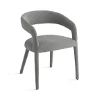 2 fauteuils rembourrés en tissu Bouclè avec structure recouverte - Domenica Viadurini