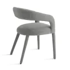 2 fauteuils rembourrés en tissu Bouclè avec structure recouverte - Domenica Viadurini