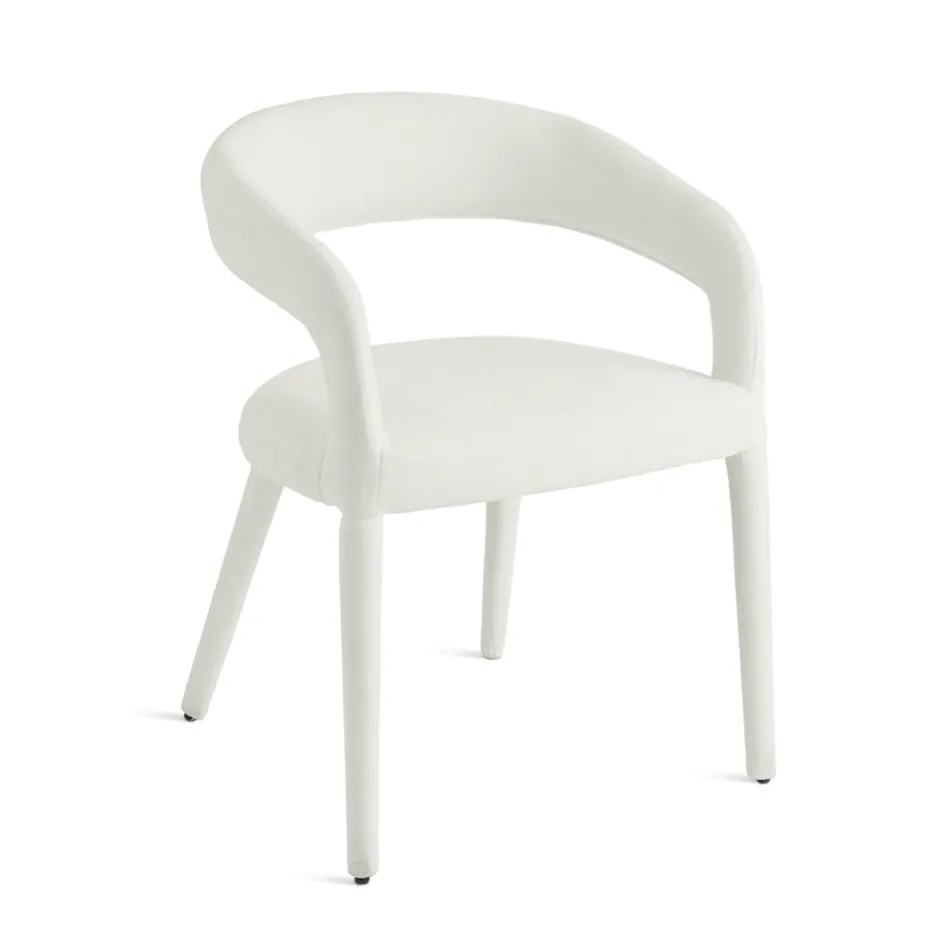 2 fauteuils rembourrés en tissu Bouclè avec structure recouverte - Domenica Viadurini