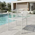 2 fauteuils de jardin en métal au design classique, fabriqués en Italie - Solis Viadurini