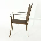 2 fauteuils de jardin en métal au design classique, fabriqués en Italie - Solis Viadurini