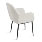 2 fauteuils Bouclè en tissu de couleurs différentes et structure en métal - Teodora Viadurini