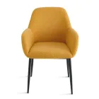 2 fauteuils Bouclè en tissu de couleurs différentes et structure en métal - Teodora Viadurini