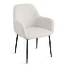 2 fauteuils Bouclè en tissu de couleurs différentes et structure en métal - Teodora Viadurini