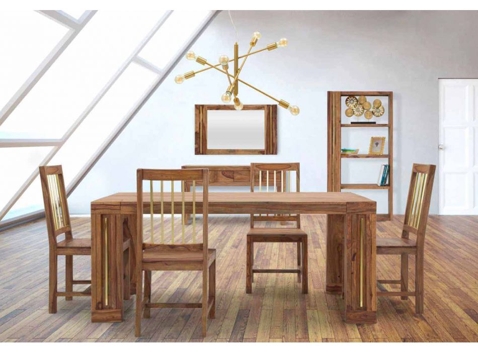 2 chaises de cuisine en bois au design moderne - Sandy Viadurini