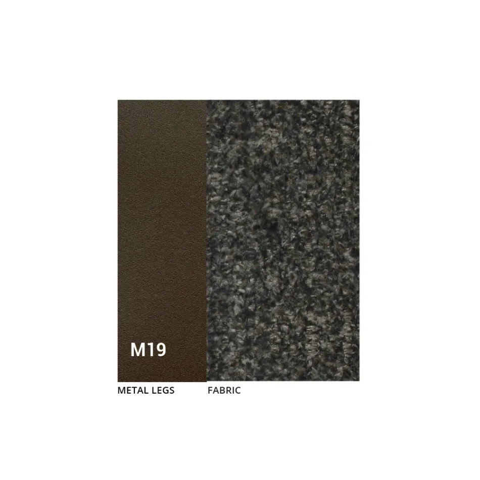 2 chaises d'intérieur en métal bronze avec assise en tissu Bliss - Varen Viadurini