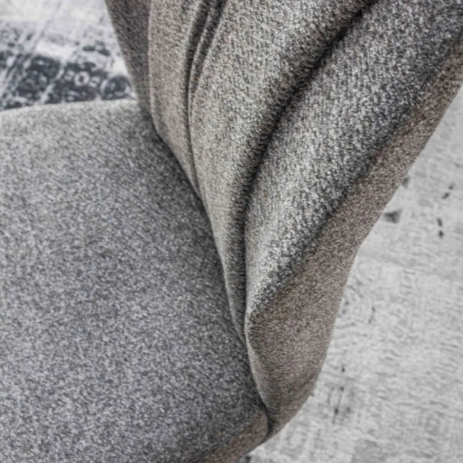 2 chaises d'intérieur en métal graphite avec assise en tissu Bliss - Tenia Viadurini