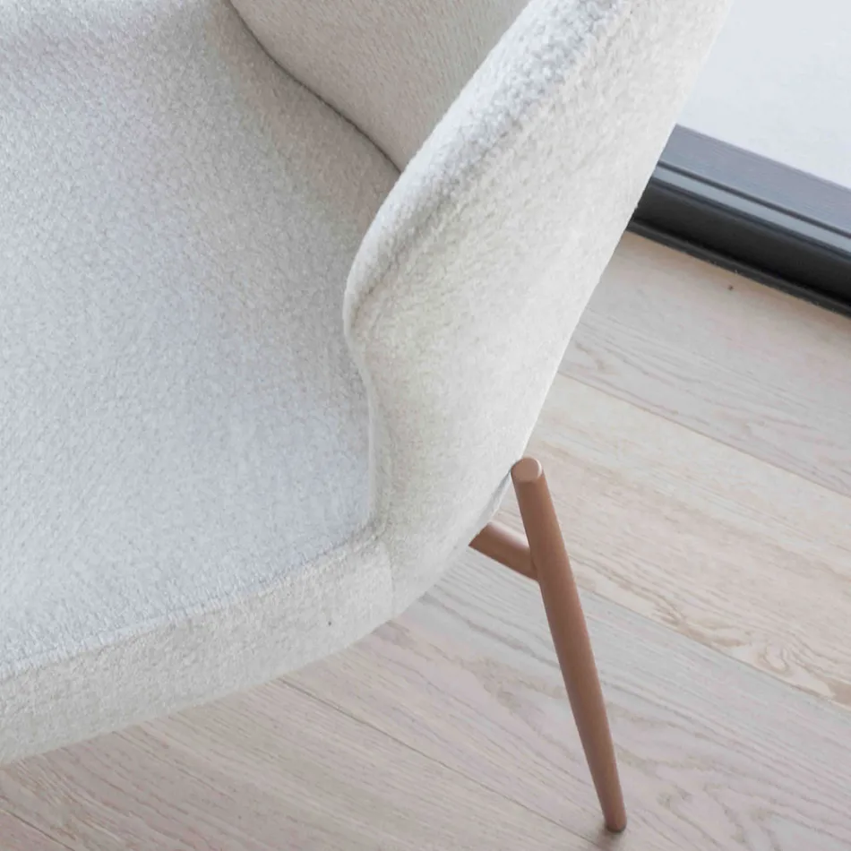 2 chaises d'intérieur en métal avec assise en tissu Bliss - Avenia Viadurini