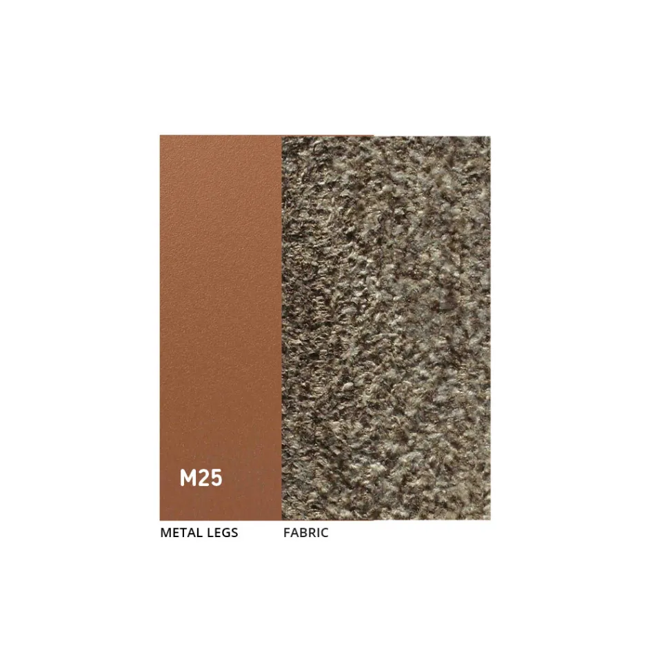 2 chaises d'intérieur en métal avec assise en tissu Bliss - Avenia Viadurini