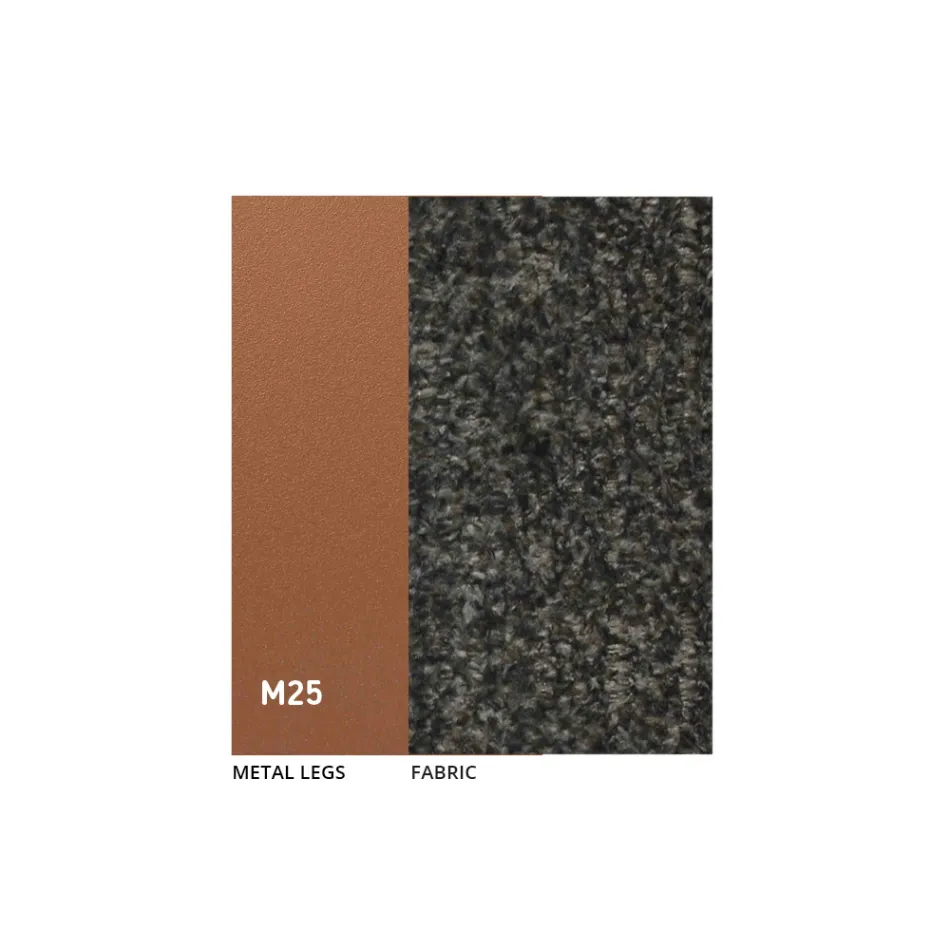 2 chaises d'intérieur en métal avec assise en tissu Bliss - Avenia Viadurini