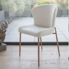 2 chaises d'intérieur en métal avec assise en tissu Bliss - Avenia Viadurini