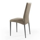 2 chaises de salle à manger en tissu couleur caribou et pieds anthracite fabriquées en Italie - Kite Viadurini
