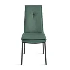 2 fauteuils rembourrés en tissu coloré et structure en métal - Fabrizio Viadurini