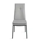 2 fauteuils rembourrés en tissu coloré et structure en métal - Fabrizio Viadurini