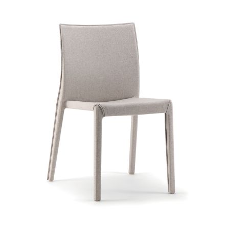 2 chaises empilables en polypropylène, fibre de verre et tapissées en laine - Trouvé Viadurini