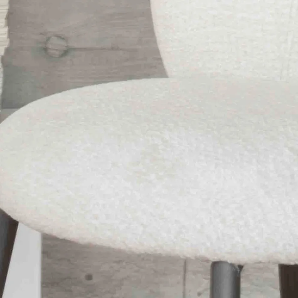 2 chaises en métal graphite avec assise en tissu Bliss - Lunea Viadurini