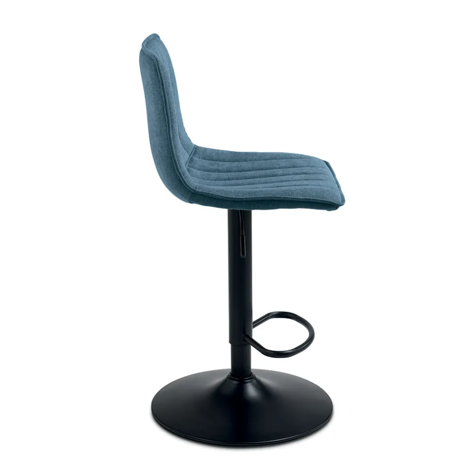 2 tabourets de salon avec assises en tissu rembourré de couleurs différentes - Impeto Viadurini