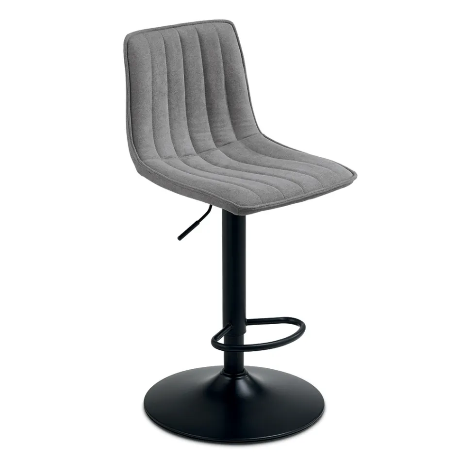 2 tabourets de salon avec assises en tissu rembourré de couleurs différentes - Impeto Viadurini