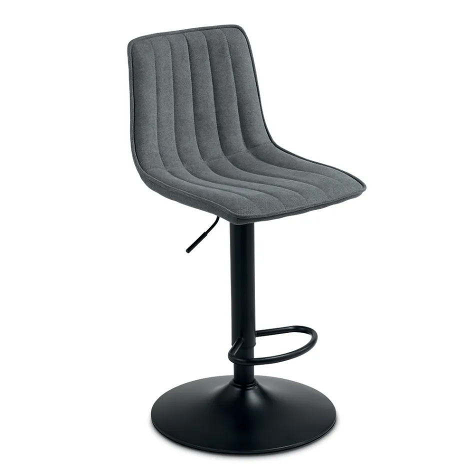 2 tabourets de salon avec assises en tissu rembourré de couleurs différentes - Impeto Viadurini