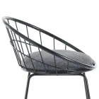 2 tabourets rembourrés et structure en acier en différentes finitions - Torio Viadurini