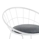 2 Tabourets Rembourrés et Structure en Acier Différentes Finitions - Torio Viadurini