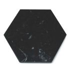 2 dessous de verre hexagonaux en marbre blanc, noir ou vert fabriqués en Italie - Paulo Viadurini
