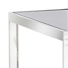 2 tables design moderne en acier inoxydable avec plateau en verre Bubbi Viadurini