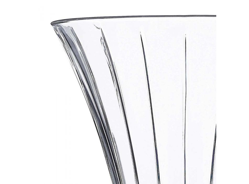 2 vases de décoration design en cristal écologique transparent décoré de luxe - Senzatempo