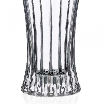 2 vases de décoration design en cristal écologique transparent décoré de luxe - Senzatempo