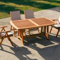 Table de jardin extensible faite en bois de teck Amalfi