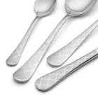 24 couverts en acier inoxydable avec décor laser Damas de design moderne - Tantasa Viadurini