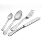 24 couverts en acier inoxydable avec décor laser Damas de design moderne - Tantasa Viadurini