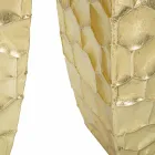 3 Vases Carrés en Fer Doré à Décors Irréguliers en Relief - Walter Viadurini