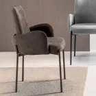 4 fauteuils en tissu coloré et structure en métal peint - Lamberta Viadurini