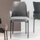 4 fauteuils en tissu coloré et structure en métal peint - Lamberta Viadurini