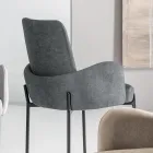 4 fauteuils en tissu coloré et structure en métal peint - Lamberta Viadurini