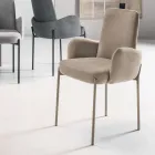 4 fauteuils en tissu coloré et structure en métal peint - Lamberta Viadurini