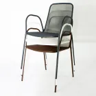 4 fauteuils de jardin traditionnels en métal fabriqués en Italie - Edris Viadurini