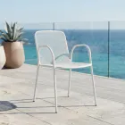 4 fauteuils de jardin traditionnels en métal fabriqués en Italie - Edris Viadurini