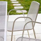 4 fauteuils de jardin traditionnels en métal fabriqués en Italie - Edris Viadurini