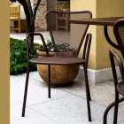 4 fauteuils d'extérieur modernes en métal, fabriqués en Italie - Varmo Viadurini