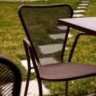 4 fauteuils d'extérieur modernes en métal, fabriqués en Italie - Varmo Viadurini