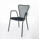 4 fauteuils d'extérieur modernes en métal, fabriqués en Italie - Varmo Viadurini