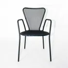 4 fauteuils d'extérieur modernes en métal, fabriqués en Italie - Varmo Viadurini