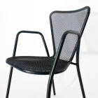 4 fauteuils d'extérieur modernes en métal, fabriqués en Italie - Varmo Viadurini