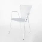 4 fauteuils d'extérieur modernes en métal, fabriqués en Italie - Varmo Viadurini