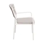 Lot de 4 chaises de jardin empilables en aluminium et corde - Lunaris Viadurini