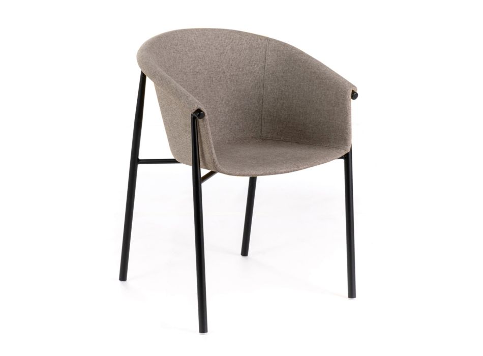 4 chaises avec assise en tissu disponibles en différentes finitions - Toscane Viadurini