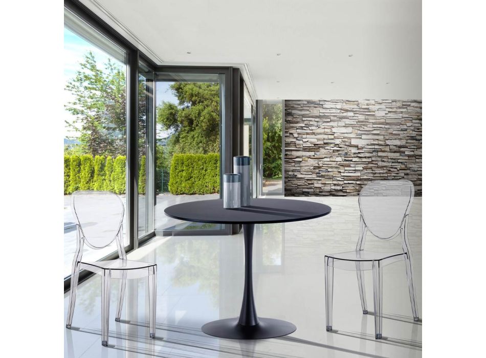 4 chaises d'extérieur et d'intérieur en polycarbonate transparent - Spinosa Viadurini